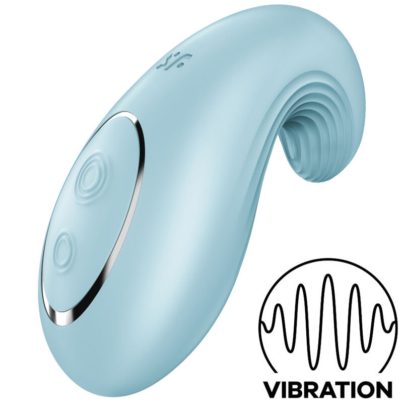 SATISFYER – DIPPING DELIGHT VIBRADOR LAY-ON AZUL - Image 2