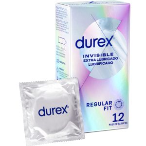 DUREX – PRESERVATIVOS INVISÍVEIS EXTRA LUBRIFICADOS 12 UNIDADES