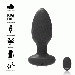 BLACKSILVER – PLUG DE POÇOS SILICONE ANAL ROTATOR CONTROLE REMOTO