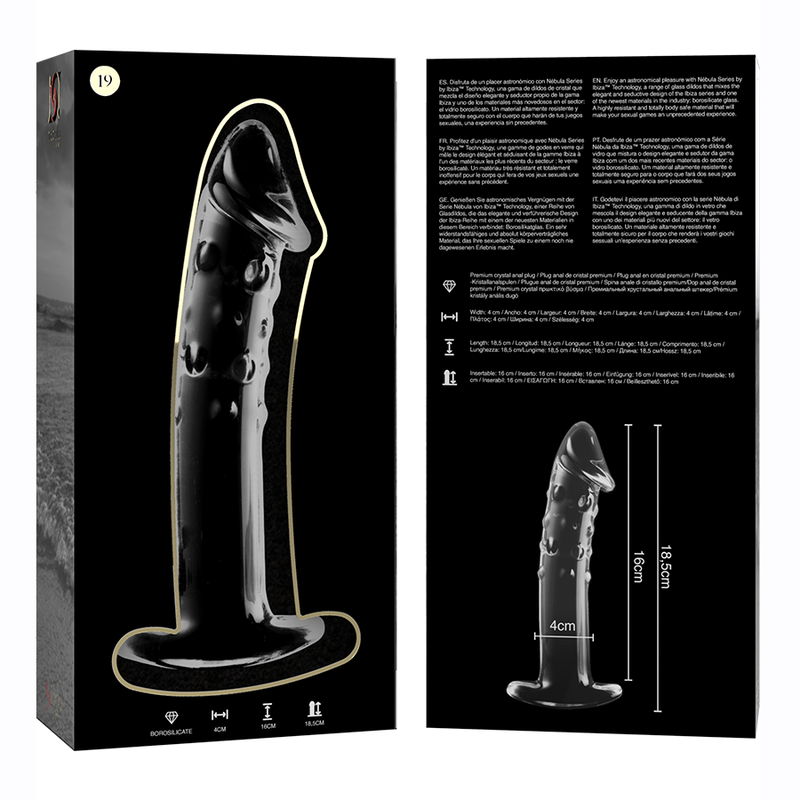 NEBULA SERIES BY IBIZA – MODELO 19 DILDO CRISTAL TRANSPARENTE 18.5 CM -O- 4 CM - Image 6
