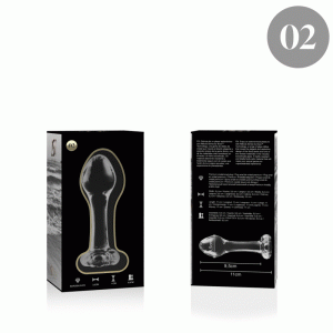 NEBULA SERIES BY IBIZA – MODELO 2 PLUG CRISTAL TRANSPARENTE 11 CM -O- 3.5 CM