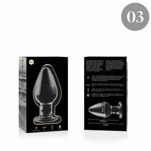 NEBULA SERIES BY IBIZA – MODELO 3 PLUG CRISTAL TRANSPARENTE 11 CM -O- 5 CM
