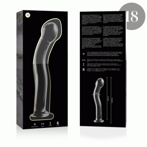 NEBULA SERIES BY IBIZA – MODELO 18 DILDO CRISTAL TRANSPARENTE 18.5 CM -O- 3.5 CM