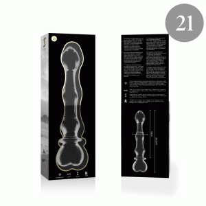 NEBULA SERIES BY IBIZA – MODELO 21 DILDO CRISTAL TRANSPARENTE 20.5 CM -O- 3.5 CM