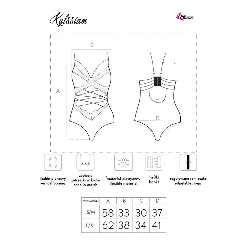 LIVCO CORSETTI FASHION – KYLSSIAM LC 90613 BODY NEGRO - Image 5