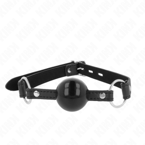 KINK – MORDAÇA BOLA TPE 4 CM COM FECHADURA PRETA 60 x 2 CM