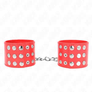 KINK – PULSO COM SNAP FASTEN VERMELHO AJUSTÁVEL 19-24 CM X 5,5 CM