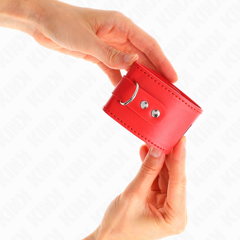 KINK – PUNHOS COM FECHO DE CADEADO VERMELHO AJUSTÁVEL 16-23 CM X 5,5 CM - Image 4