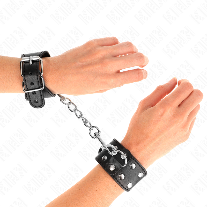 KINK – PULSEIRAS COM LINHA DUPLA DE PREGOS AJUSTÁVEIS PRETOS - Image 5