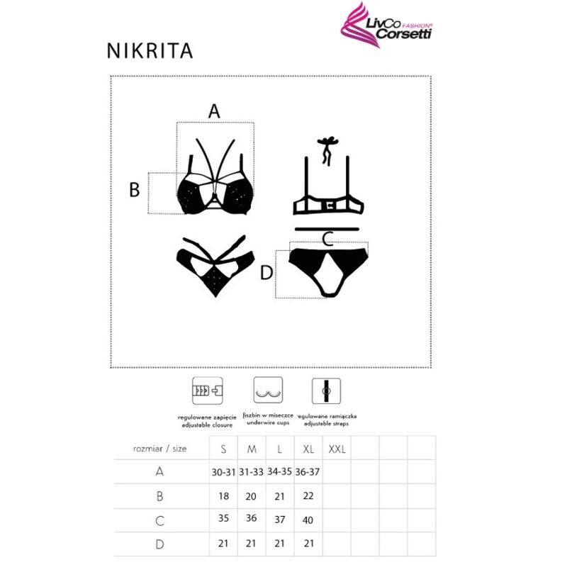 LIVCO CORSETTI FASHION – NIKRITA LC 90674 SUJETADOR + PANTIES NEGRO S - Image 5