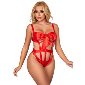SUBBLIME – 954468 BODY SEXY CALADO CON LAZO ROJO S/M