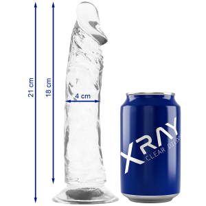X RAY – DILDO TRANSPARENTE 21 CM -O- 4 CM