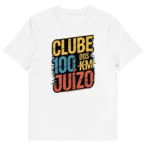 T-shirt Clube dos 100 Km JuÃzo - Estampa Colorida e Estilizada para Amantes de Corrida e Aventura!